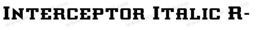 Interceptor Italic R字体转换